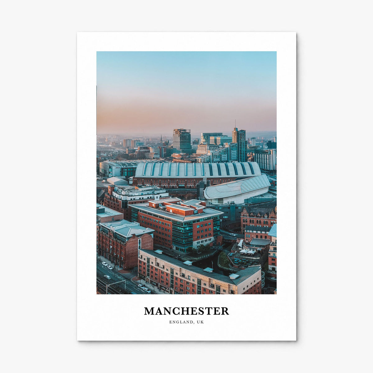 Manchester, England Classic Poster, print only (unframed)