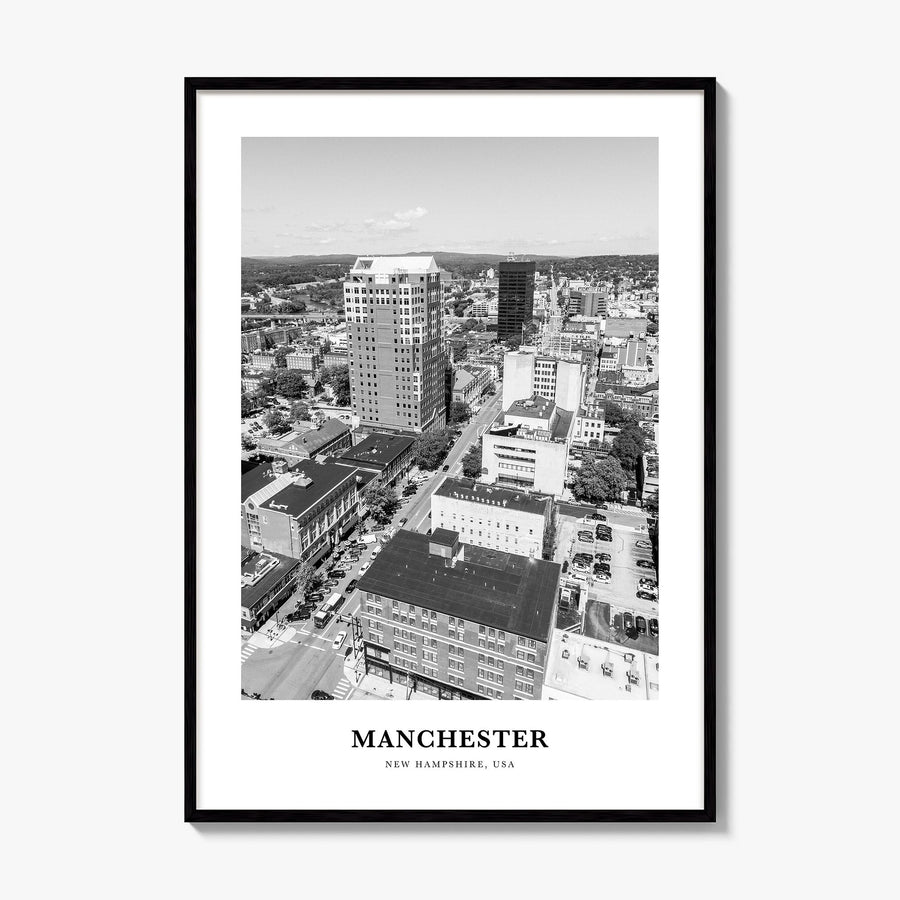 Manchester, New Hampshire Classic Poster, framed poster mockup