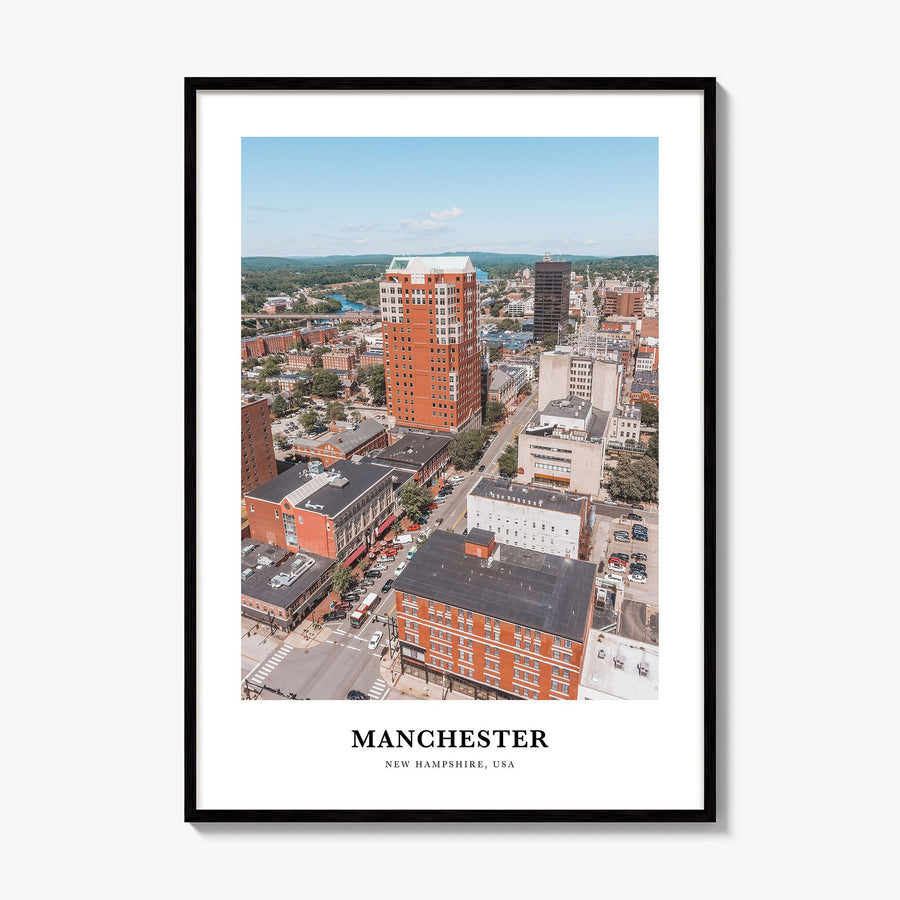 Manchester, New Hampshire Classic Poster, framed poster mockup