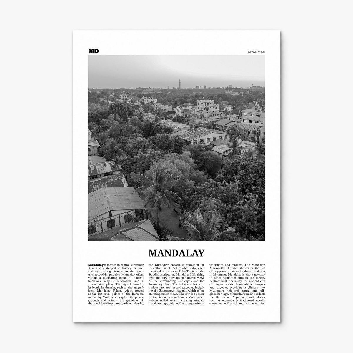 Mandalay Newspaper Poster, print only (unframed)