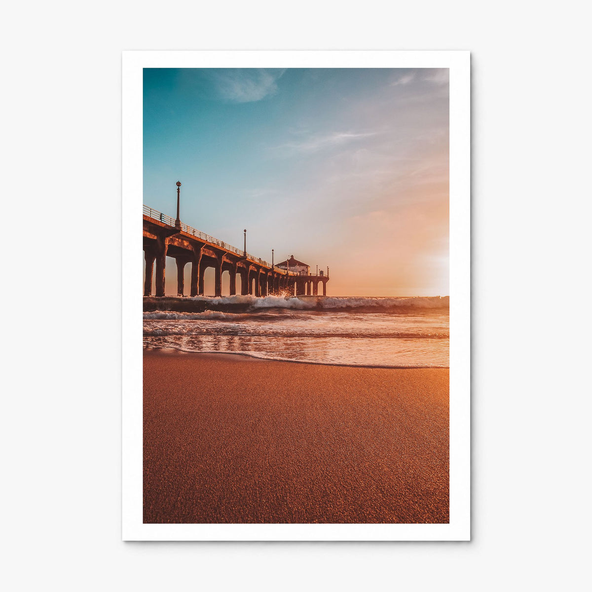 Manhattan Beach Photo No 2 Poster, print only (unframed), white border