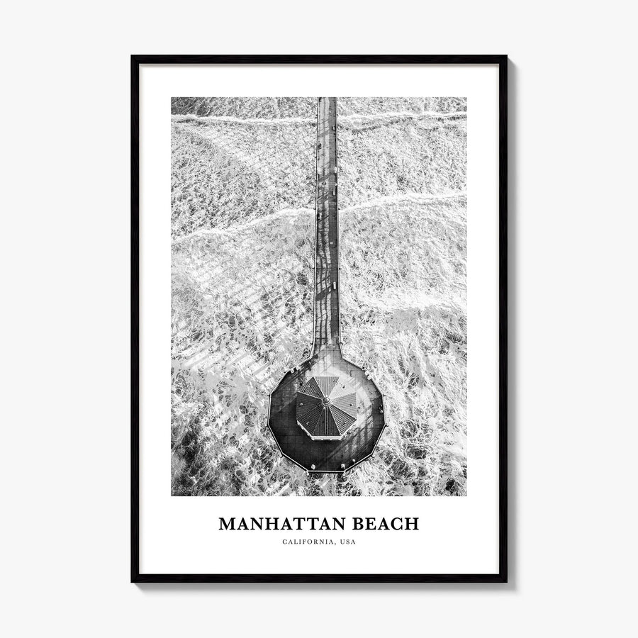 Manhattan Beach Classic Poster, framed poster mockup