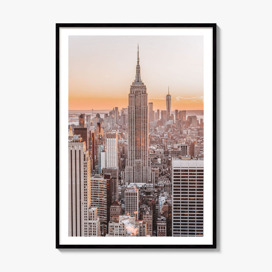 Manhattan Photo No 1 Poster, framed poster mockup, white border