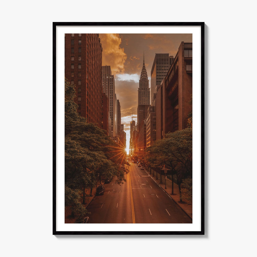 Manhattan Photo No 3 Poster, framed poster mockup, white border