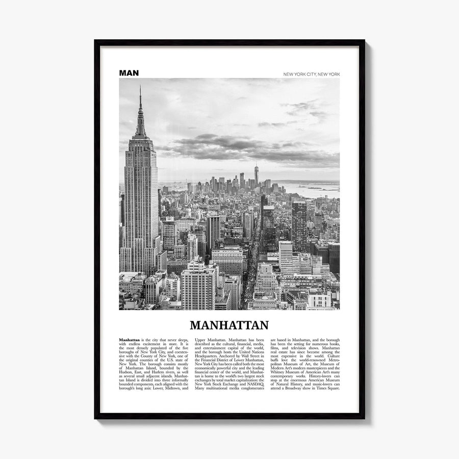 Manhattan Newspaper Poster, framed poster mockup
