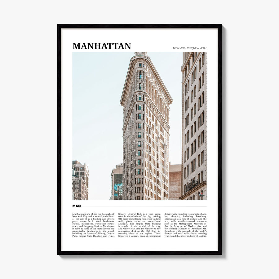 Manhattan Travel Poster, framed poster mockup