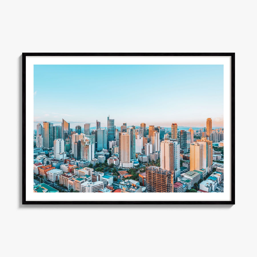 Manila Photo Poster, framed poster mockup, white border