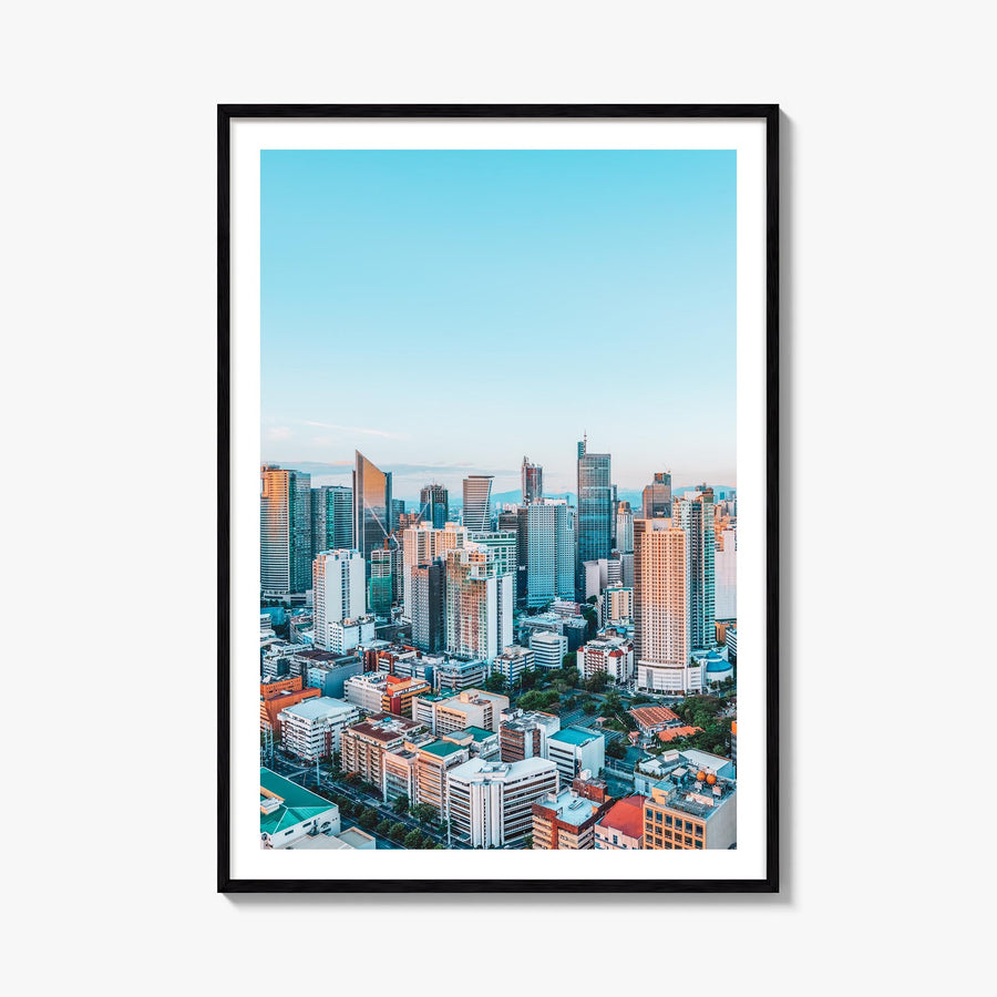 Manila no. 1 colorful photo poster of Philippines – vertical wall art, unframed print shown in interior mockup