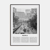 Manila No 1 Poster None / 8x12 in Nbourhood Travel B&W Poster