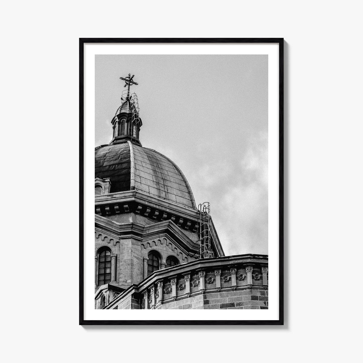 Manila no. 2 black & white photo poster of Philippines – vertical wall art, unframed print shown in interior mockup