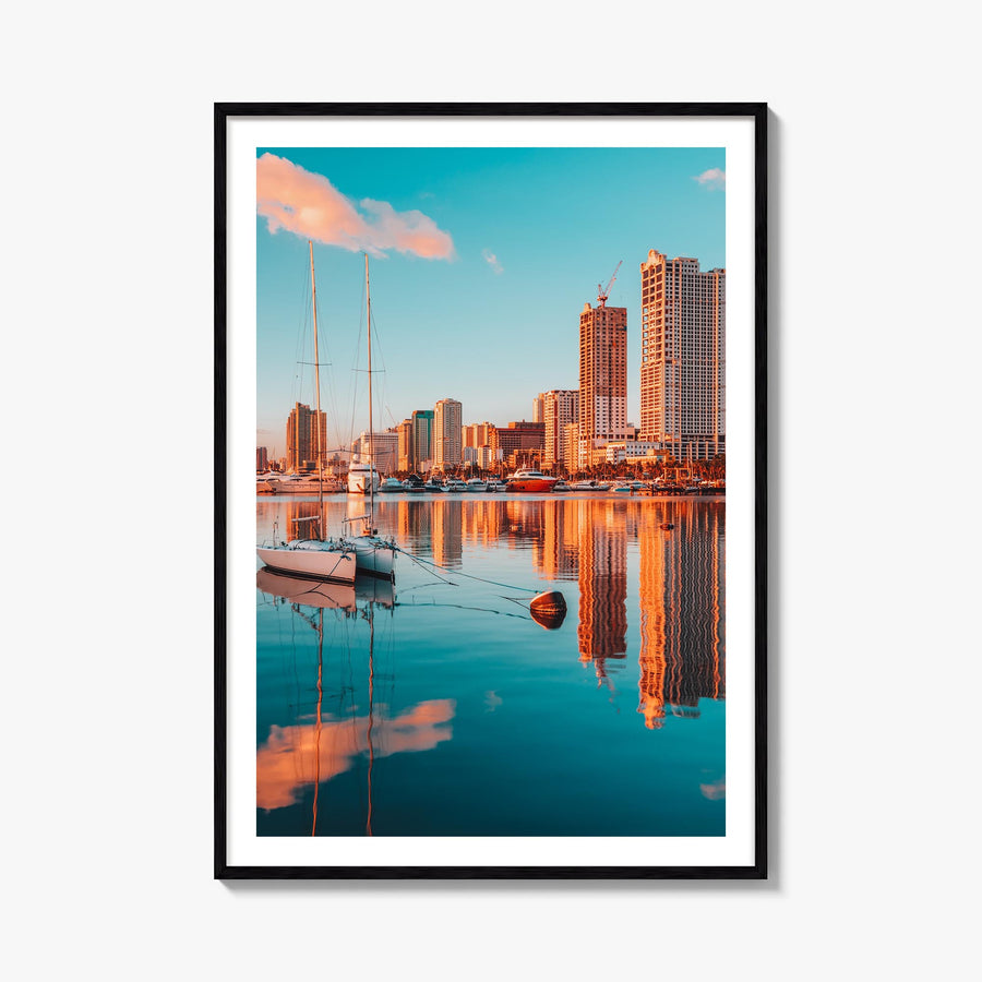 Manila no. 2 colorful photo poster of Philippines – vertical wall art, unframed print shown in interior mockup
