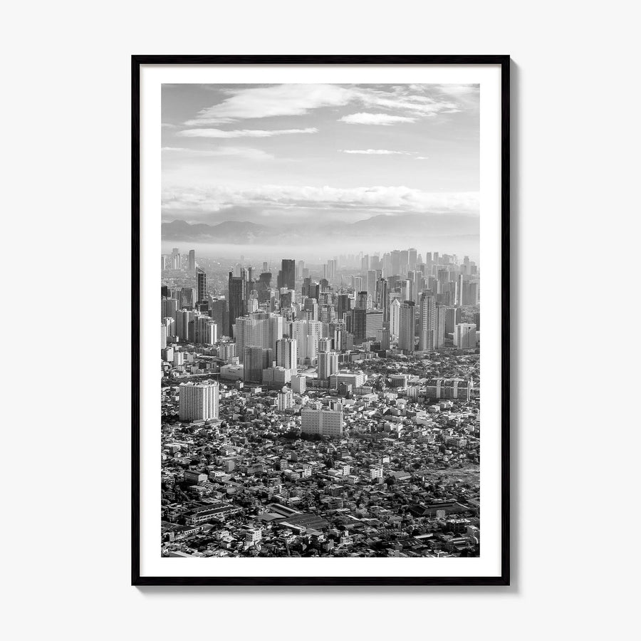 Manila Photo No 1 Poster, framed poster mockup, white border