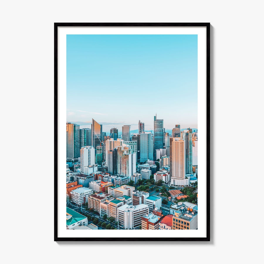 Manila Photo No 1 Poster, framed poster mockup, white border