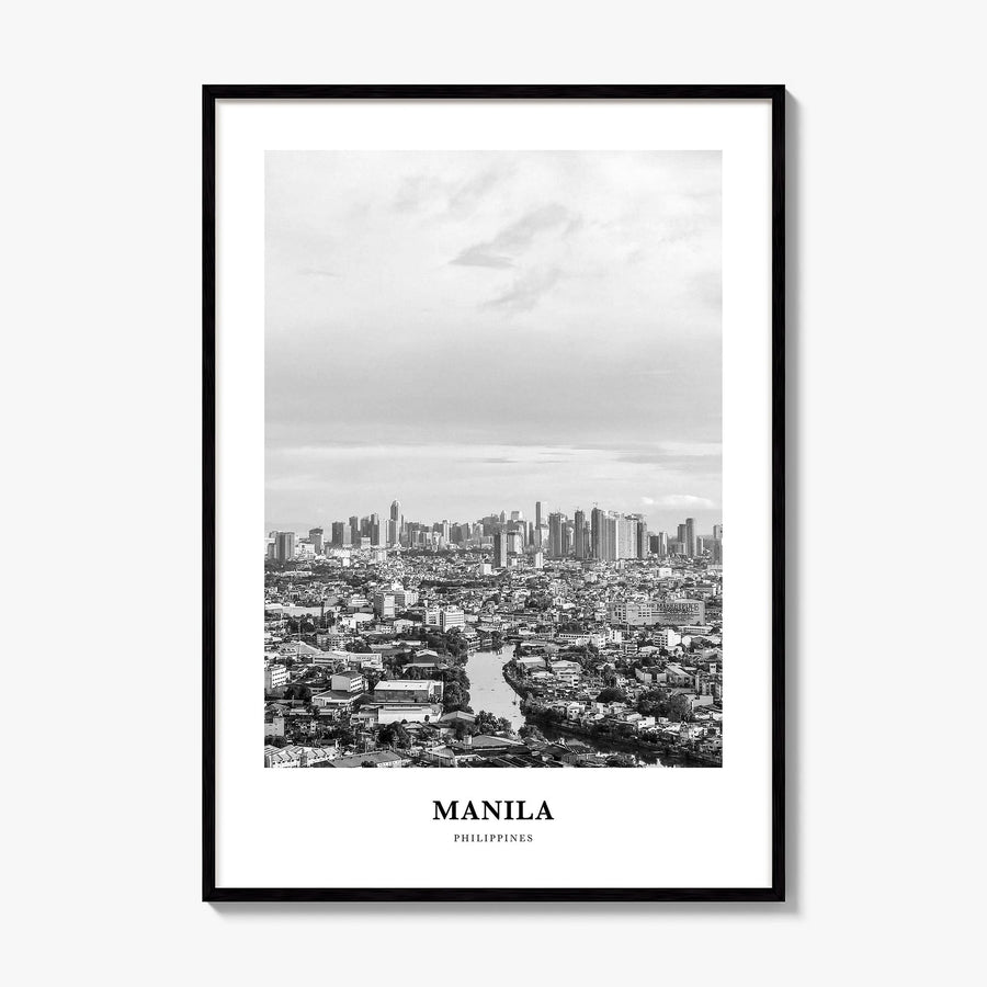 Manila Classic No 3 Poster, framed poster mockup