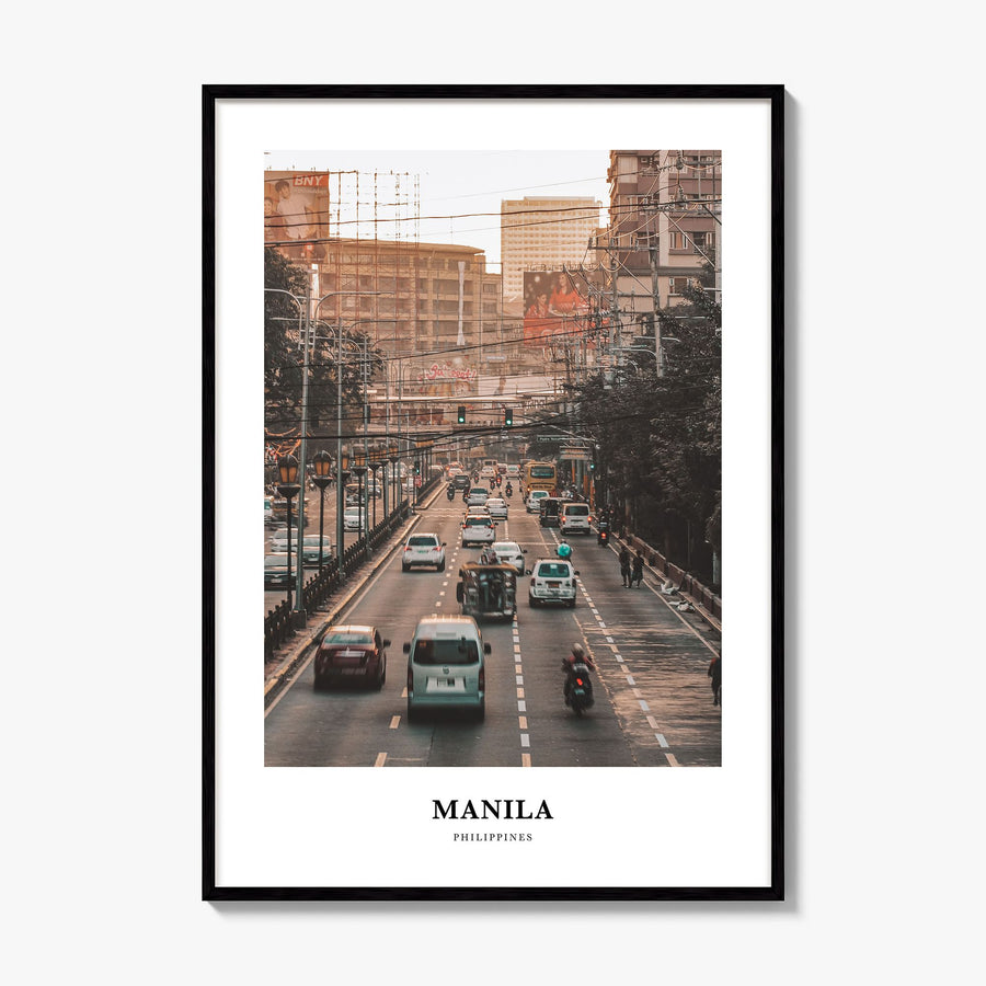 Manila Classic Poster, framed poster mockup