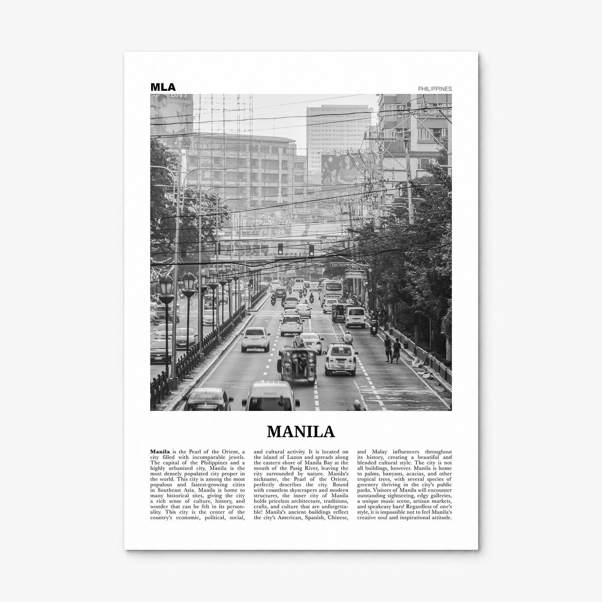 Manila Newspaper No 1 Poster, print only (unframed)