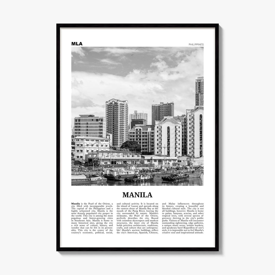 Manila Newspaper No 3 Poster, framed poster mockup