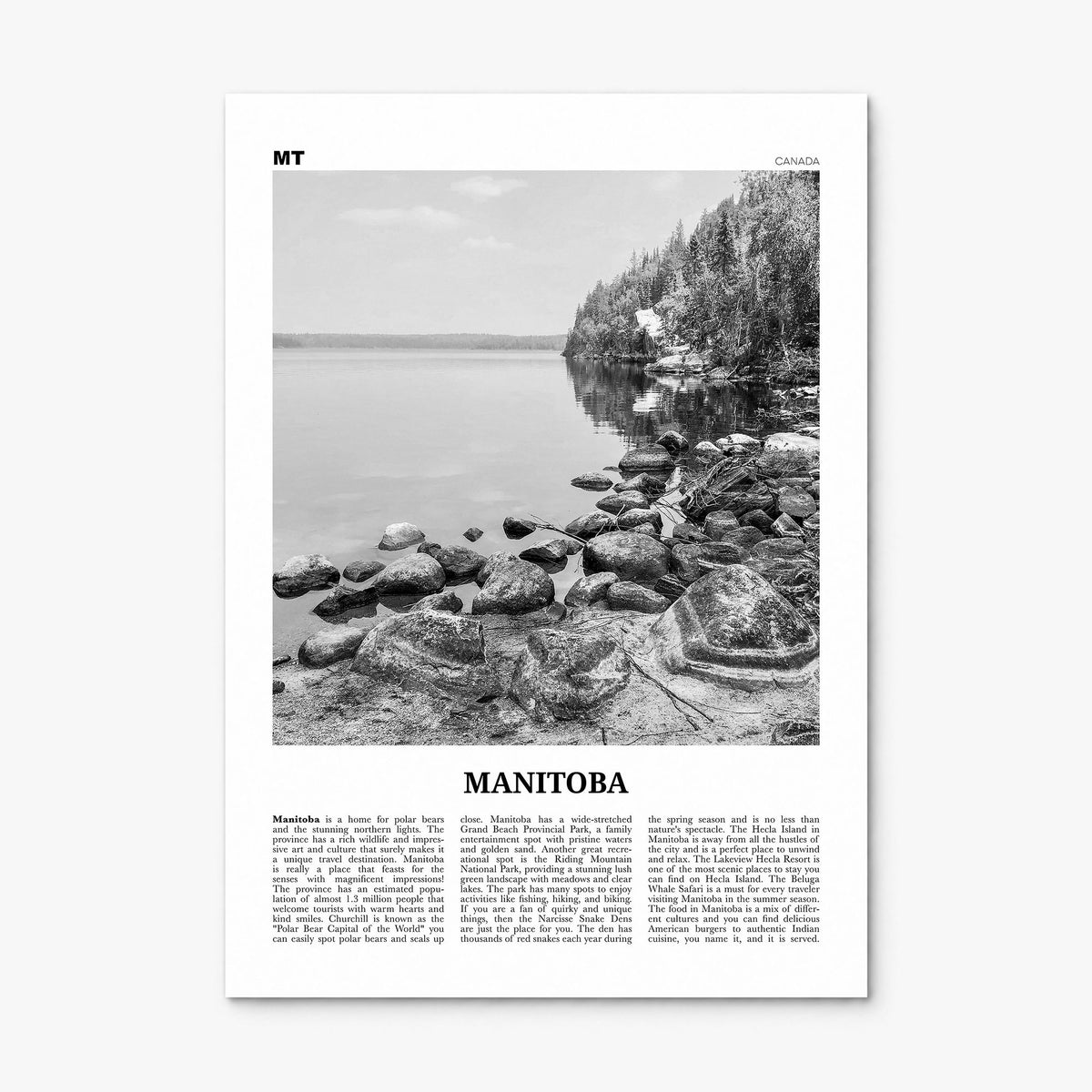 Manitoba Newspaper Poster, print only (unframed)