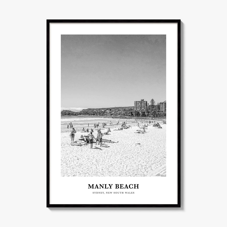 Manly Beach Classic Poster, framed poster mockup