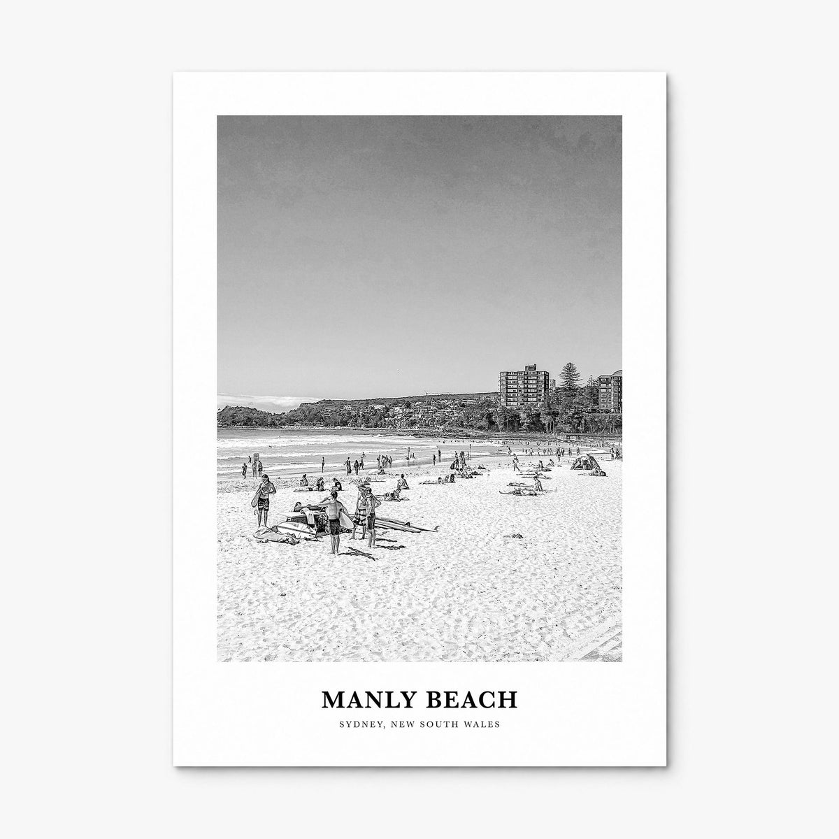 Manly Beach Classic Poster, print only (unframed)