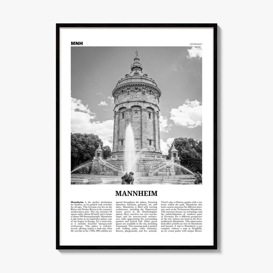 Mannheim Newspaper Poster, framed poster mockup