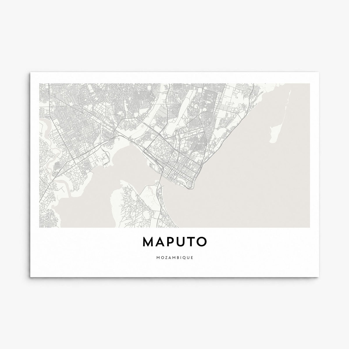 Maputo Map Poster, print only (unframed)