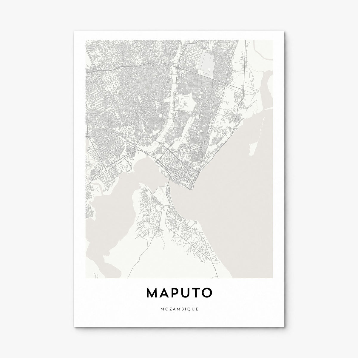 Maputo Map Poster, print only (unframed)