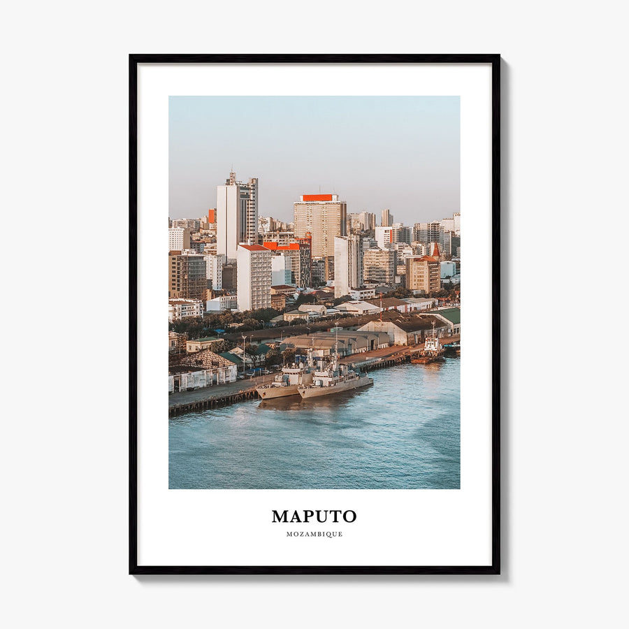 Maputo Classic Poster, framed poster mockup