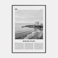 Mar del Plata Poster None / 8x12 in Nbourhood Travel B&W Poster