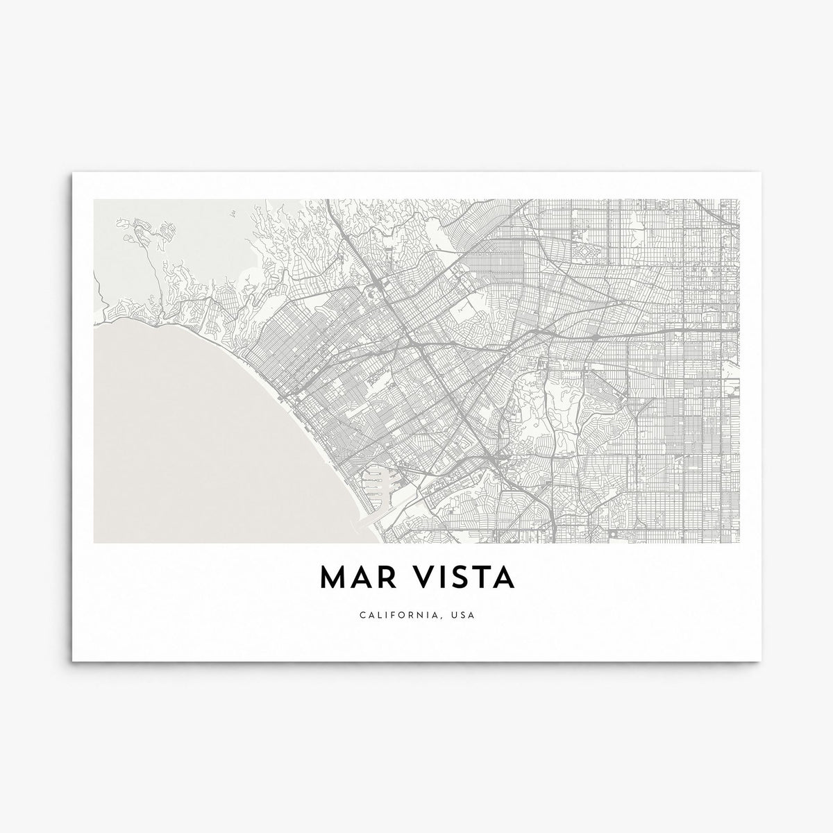 Mar Vista Map Poster, print only (unframed)