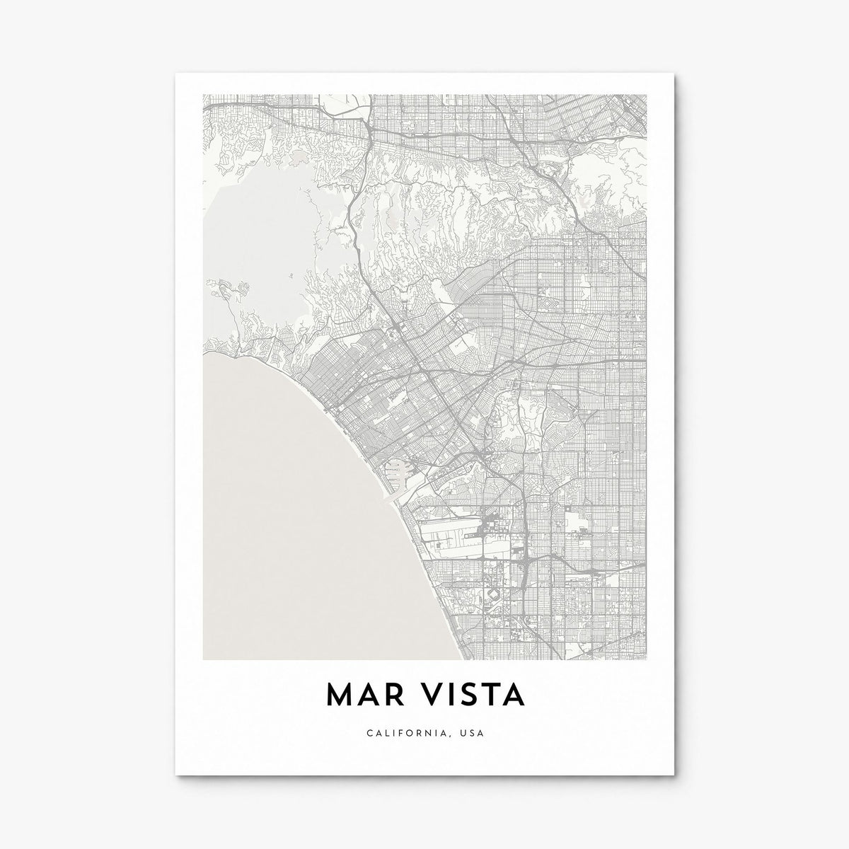 Mar Vista Map Poster, print only (unframed)