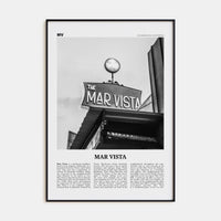 Mar Vista Poster None / 8x12 in Nbourhood Travel B&W Poster