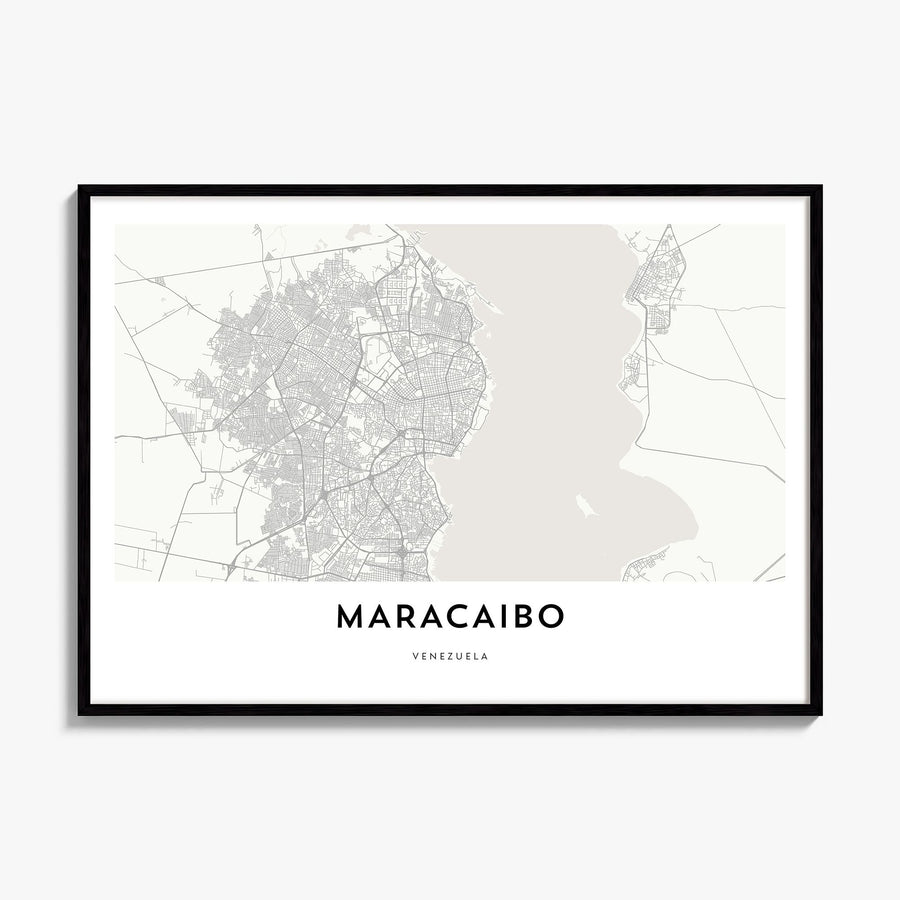 Maracaibo Map Poster, framed poster mockup
