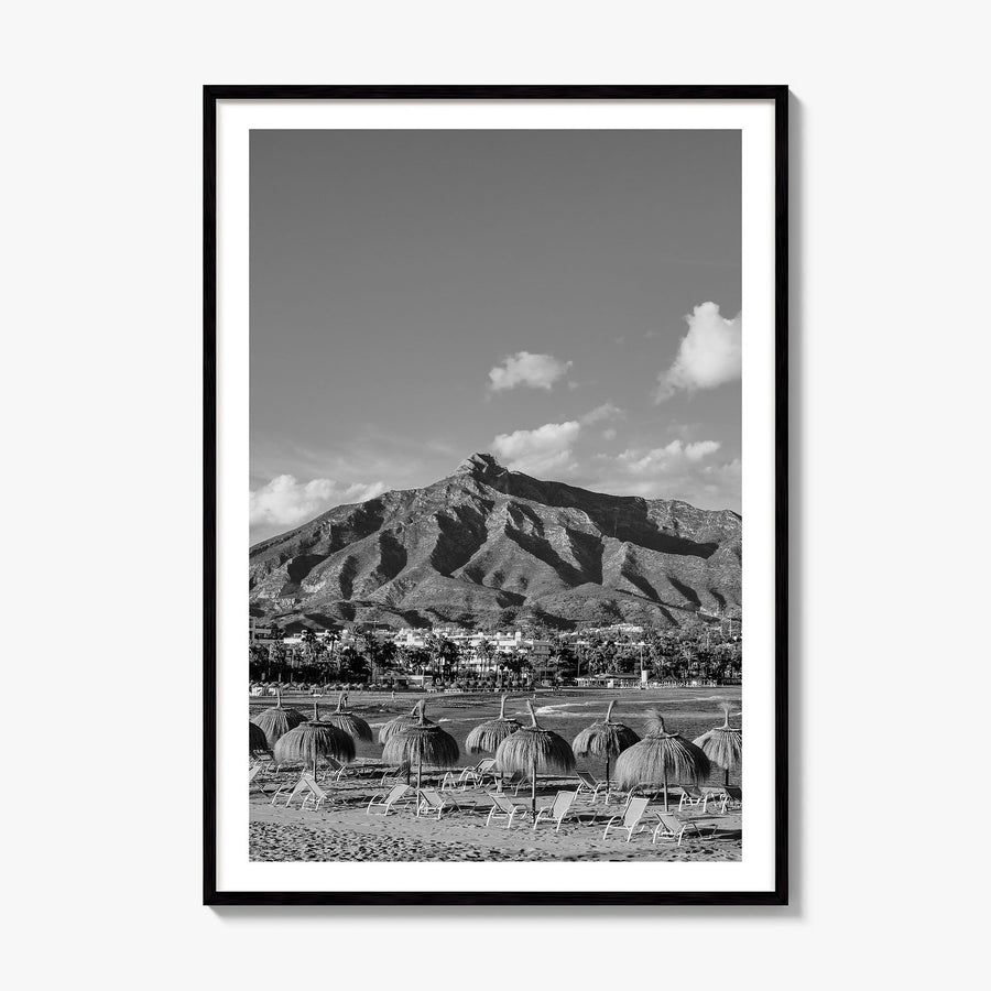 Marbella Photo Poster, framed poster mockup, white border