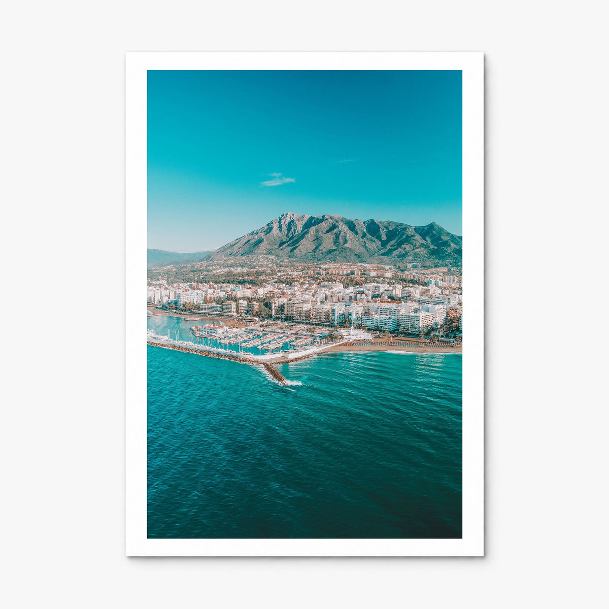 Marbella Photo Poster, print only (unframed), white border