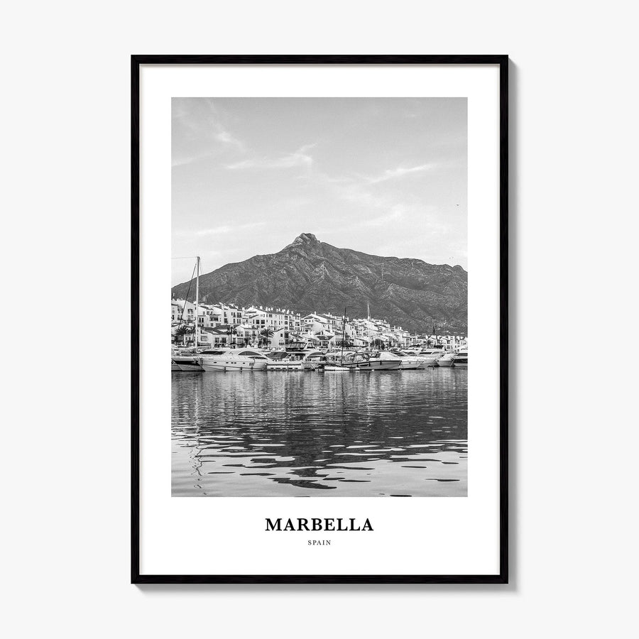 Marbella Classic Poster, framed poster mockup