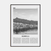 Marbella Poster None / 8x12 in Nbourhood Travel B&W Poster