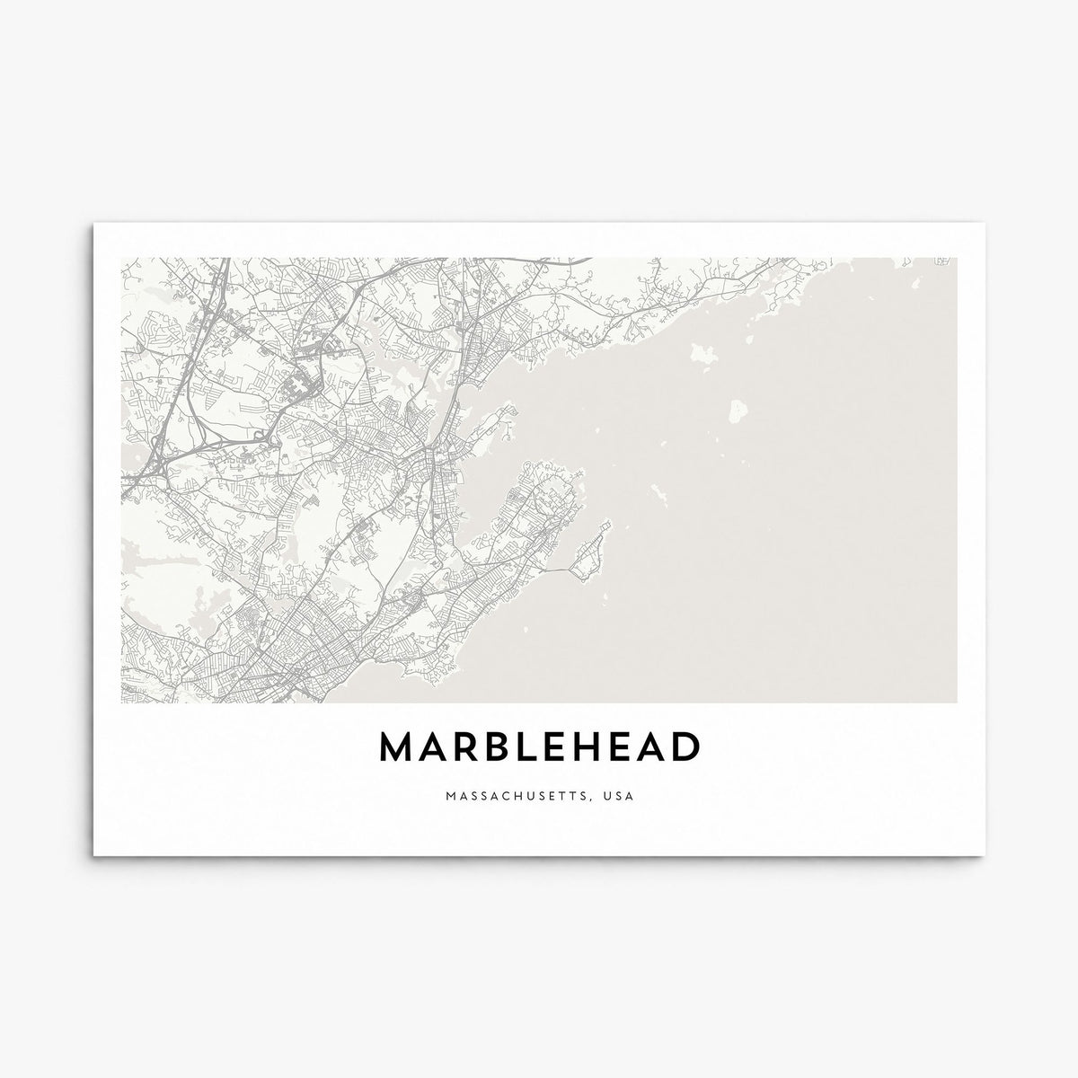 Marblehead Map Poster, print only (unframed)