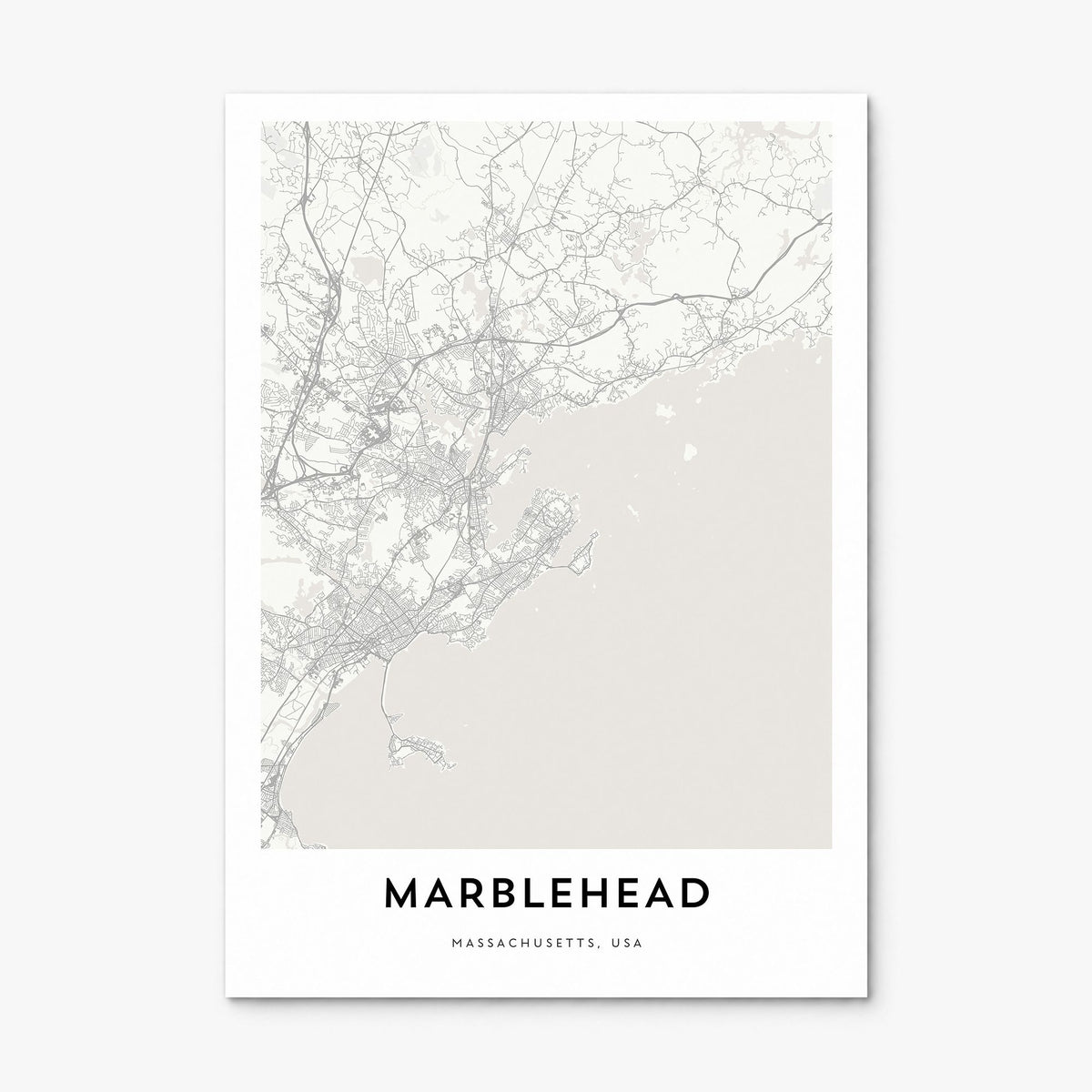 Marblehead Map Poster, print only (unframed)