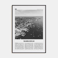 Marblehead Poster None / 8x12 in Nbourhood Travel B&W Poster