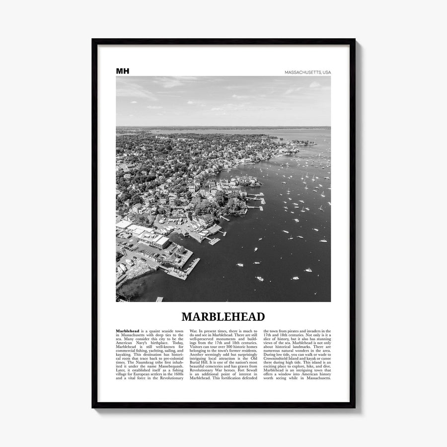 Marblehead Newspaper Poster, framed poster mockup