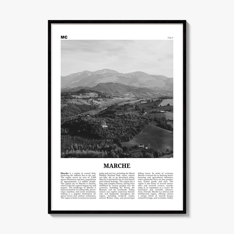 Marche Newspaper Poster, framed poster mockup