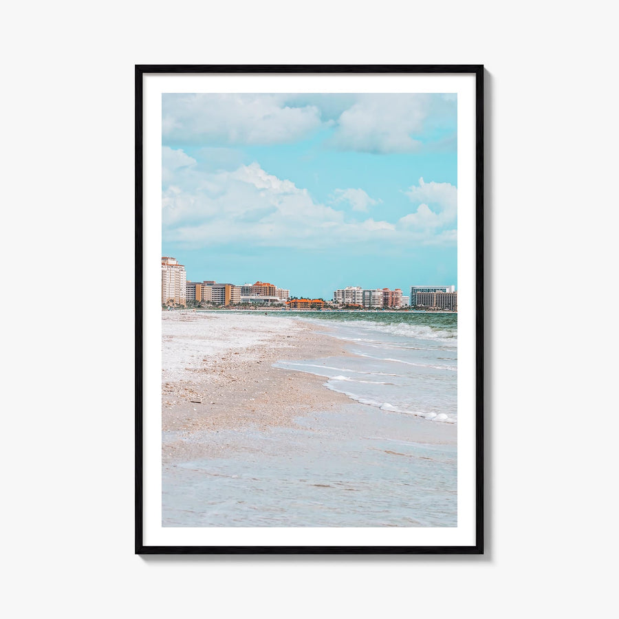 Marco Island colorful photo poster of Florida, USA – vertical wall art, unframed print shown in interior mockup