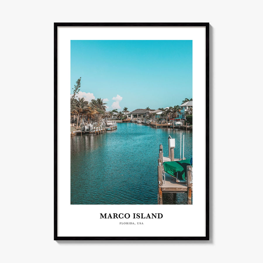 Marco Island Classic Poster, framed poster mockup