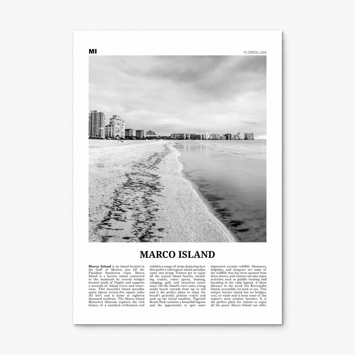Marco Island Newspaper Poster, print only (unframed)