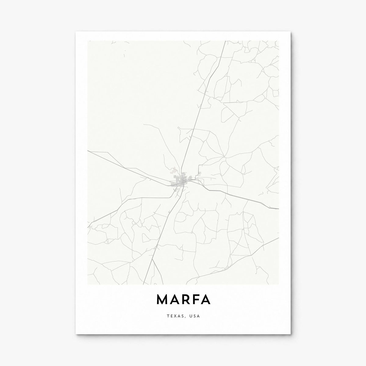 Marfa Map Poster, print only (unframed)