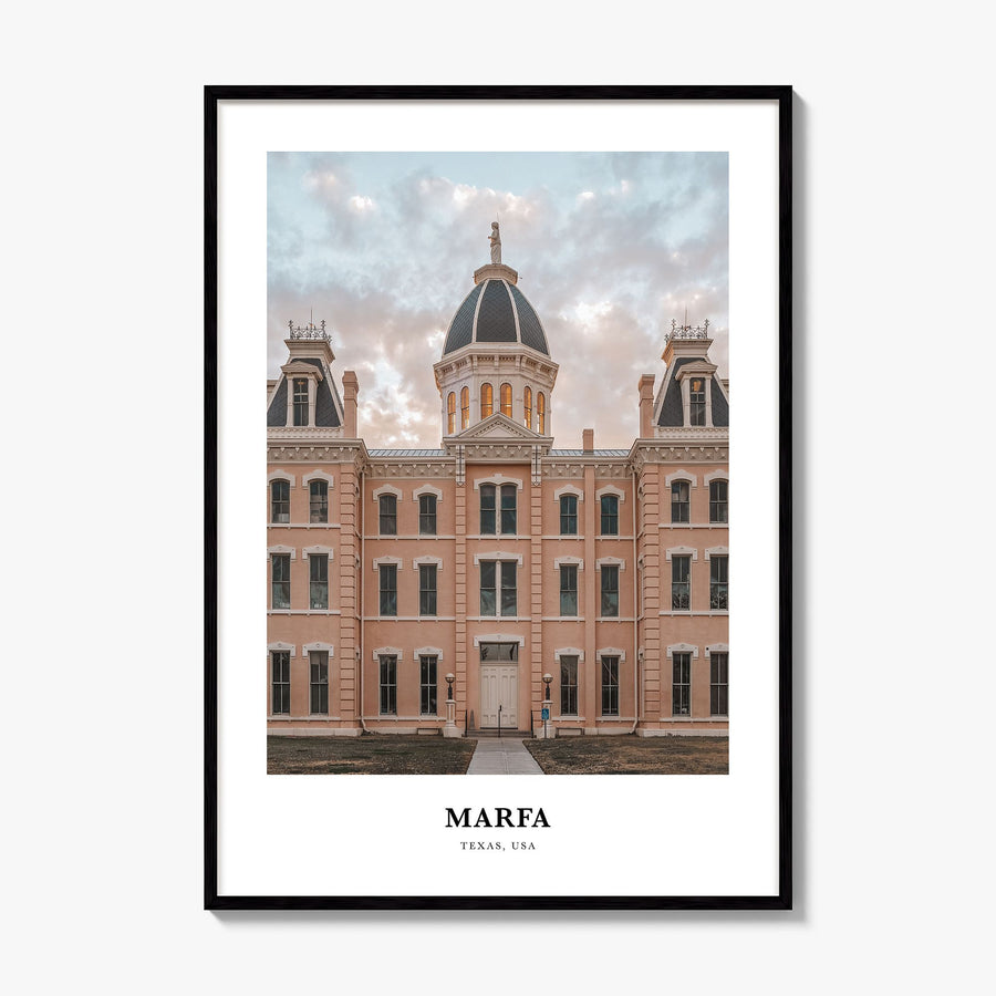 Marfa Classic Poster, framed poster mockup