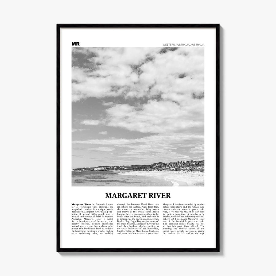 Margaret River Newspaper Poster, framed poster mockup