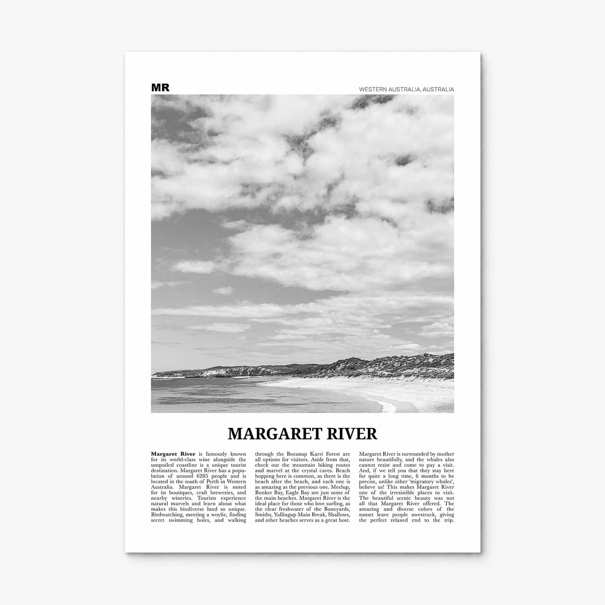 Margaret River Newspaper Poster, print only (unframed)