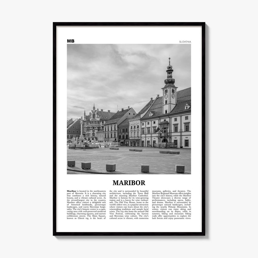 Maribor Newspaper Poster, framed poster mockup